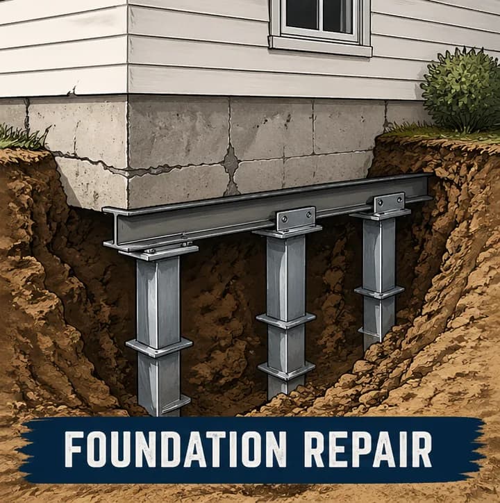 Foundation Repair work by Pitt Foundation Repair
